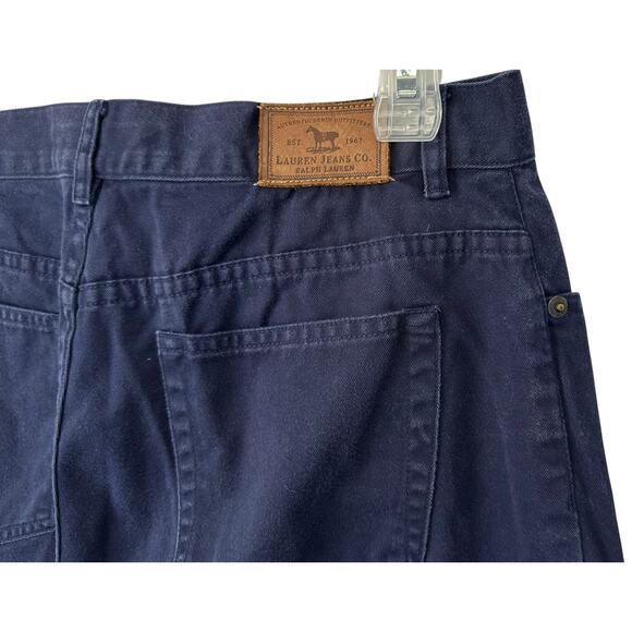 2/$15 Ralph Lauren Jeans Classic Fit Twill Capri Navy Blue High Waist Size 8 - Picture 7 of 9